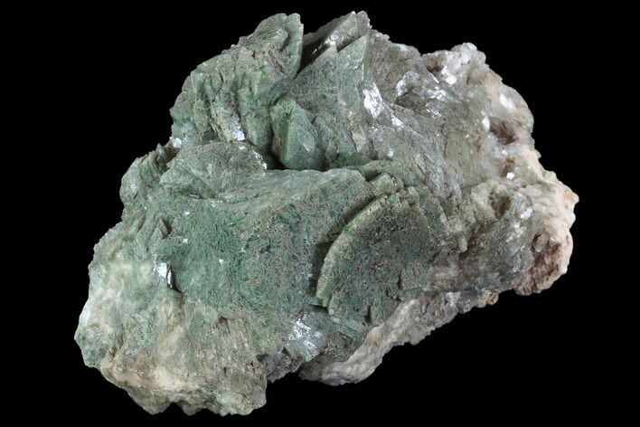 Green Heulandite Crystal Cluster - India #91233